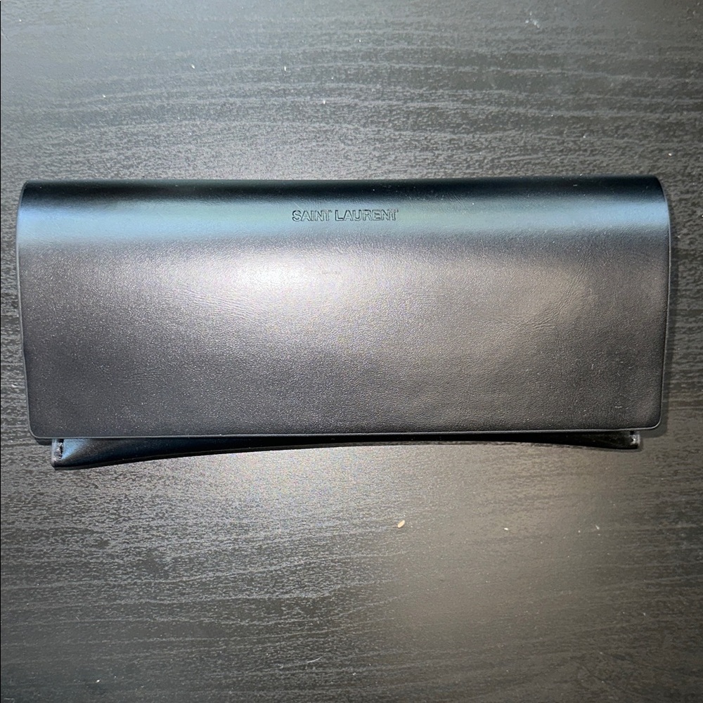 Saint Laurent Sleek Black LeatherEyewear Case